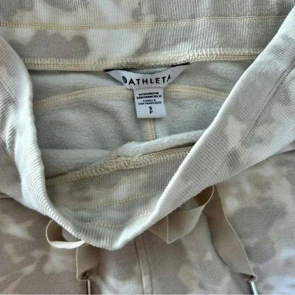 Athleta I Gray White Tie Dye Jogger Sweatpants I Size S I Relaxed Fit - Picture 5 of 5